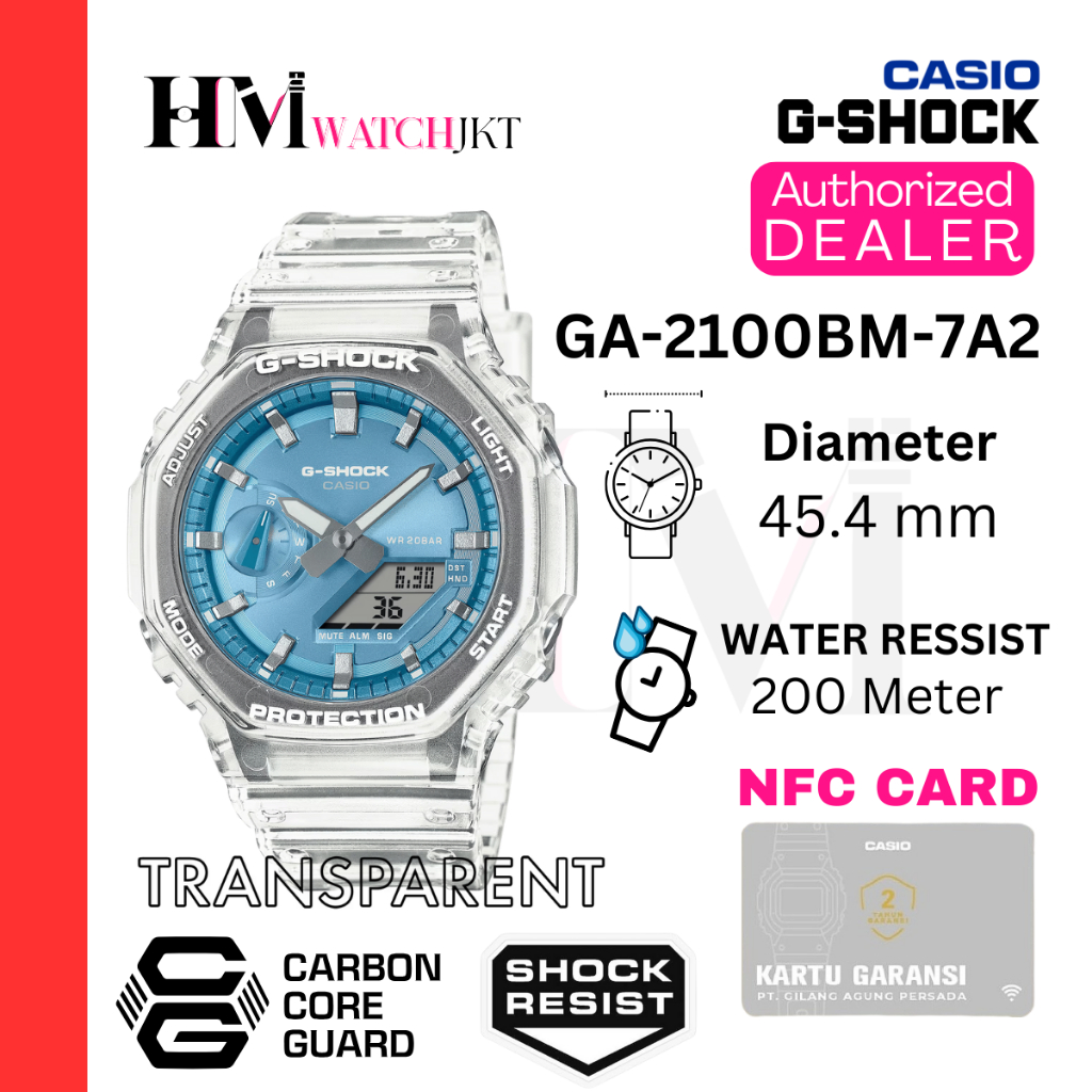 CASIO G-SHOCK GA-2100BM-7A2DR Jam Tangan Pria Original Analog-Digital Antiair GA-2100BM-7A2 GA-2100