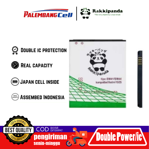 Baterai RakkiPanda - BM44/BM47/BM49/BM4E/BM38/BM33/BM37/BM35/BM32 DOUBLE POWER DAN DOUBLE IC