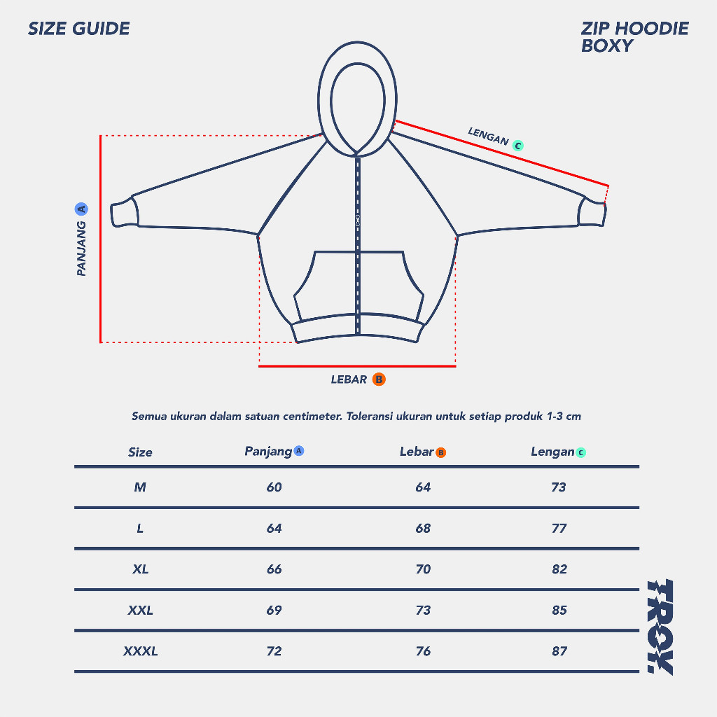 Troy Company Hoodie Boxy Double Slider Zip Black Grunk - Hoodie Zipper Hitam ZDSH 3378