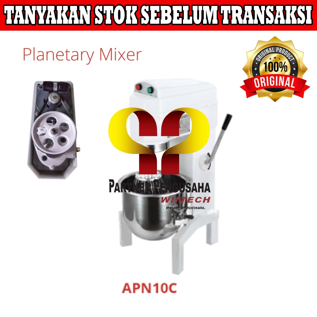 Getra APN10C Planetary Mixer / Mixer Roti & Kue Planetary Tanpa Cover