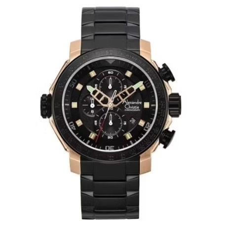 Alexandre Christie 6565 black rosegold pria original