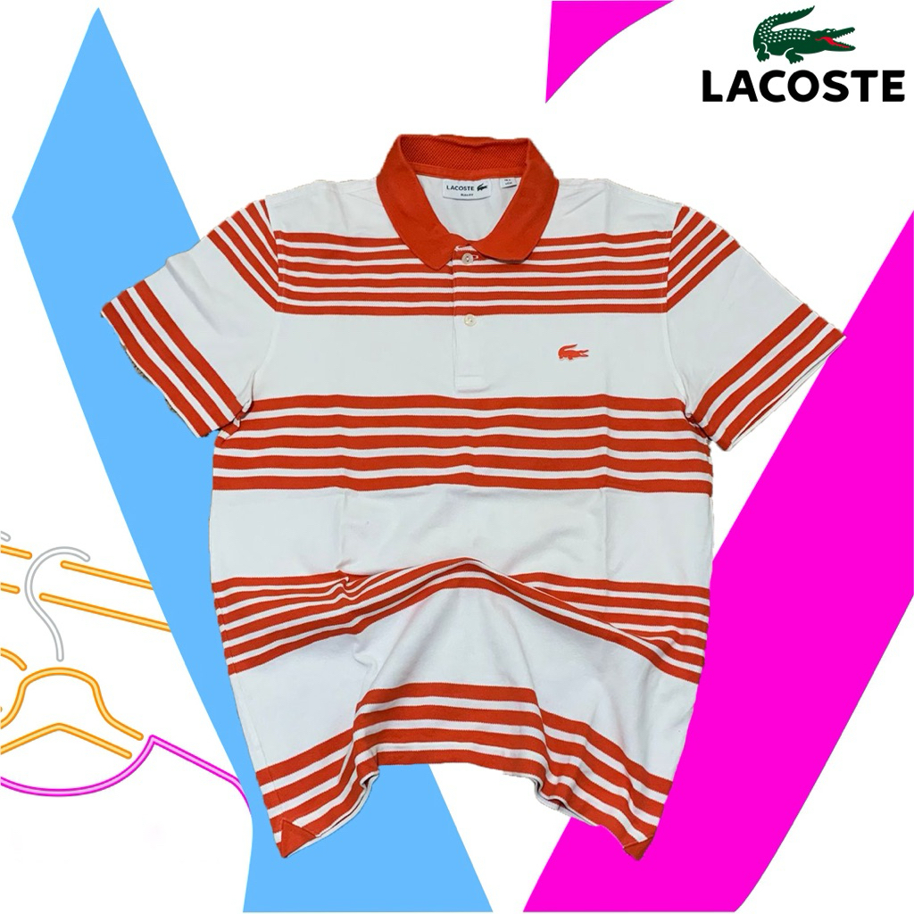 Kaos Polo Stripe Lacoste Preloved