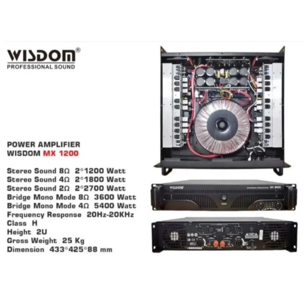 Power Amplifier Wisdom MX 1200 Original