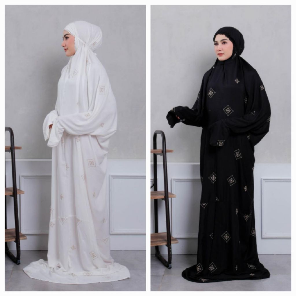 Mukena Terusan Rayon jumbo bordir terbaru