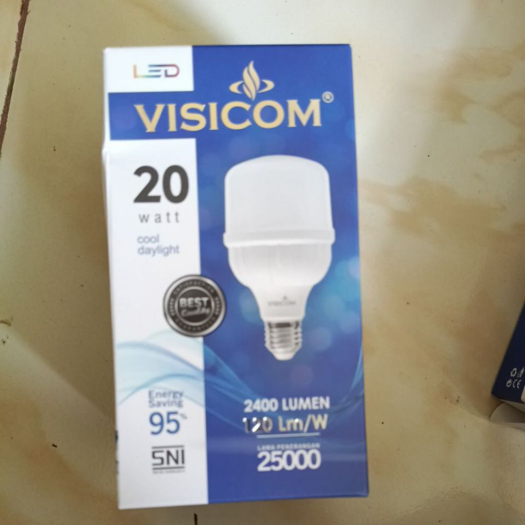 led visicom 20 watt cahaya putih garansi 1 tahun