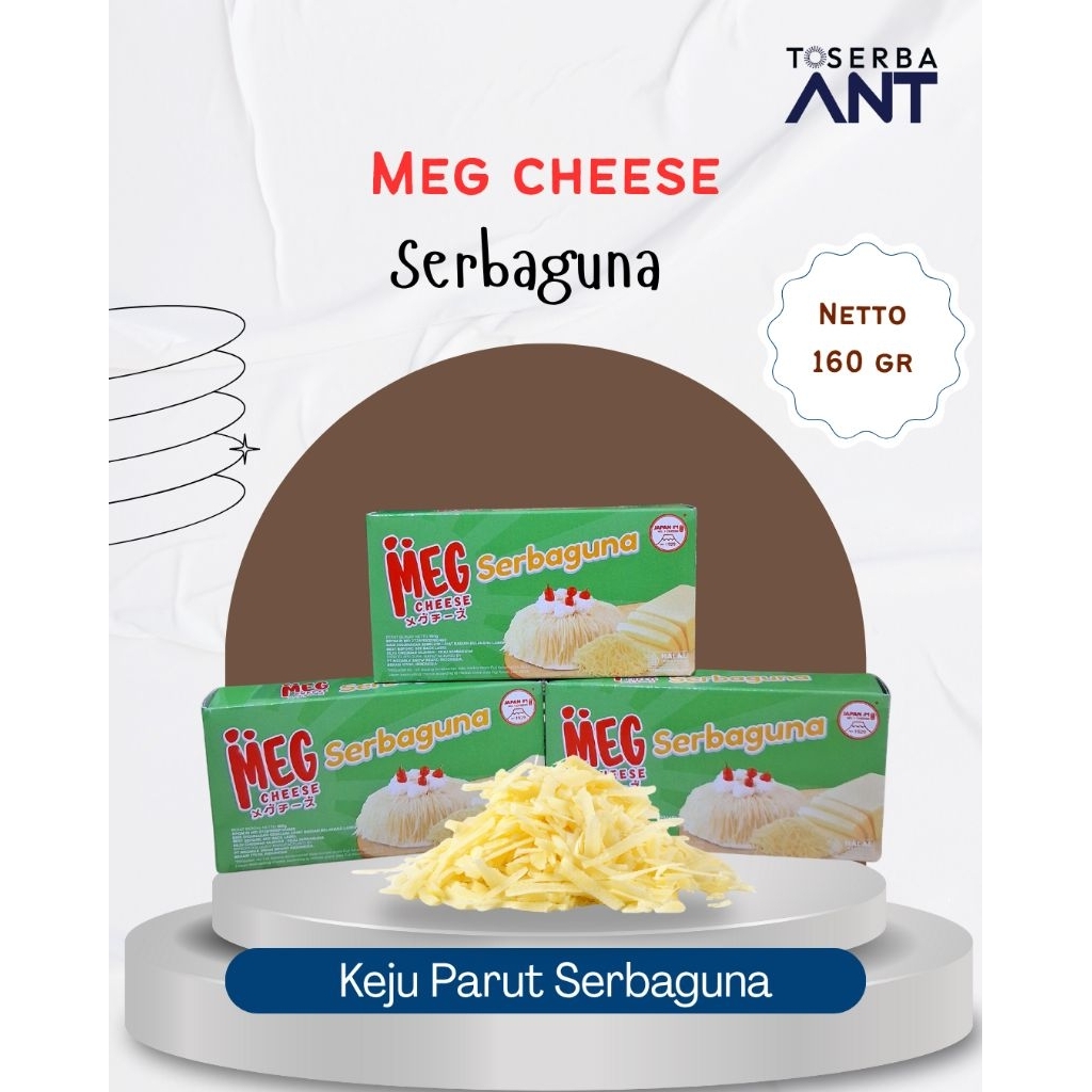 Meg Keju Serbaguna 160 gr /meg keju parut / meg cheese serbaguna