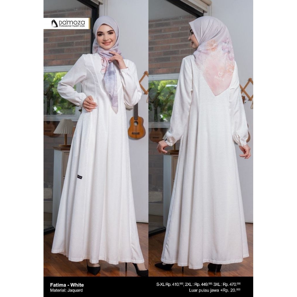 ORIGINAL GAMIS PUTIH & HITAM || MUTIF || DAMOZA