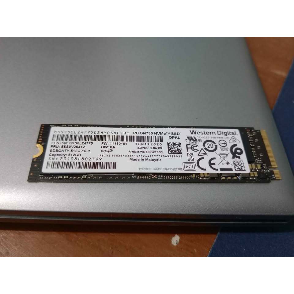 Ssd nvme 512gb Ori copotan merk WD sn730 kondisi masih bagus