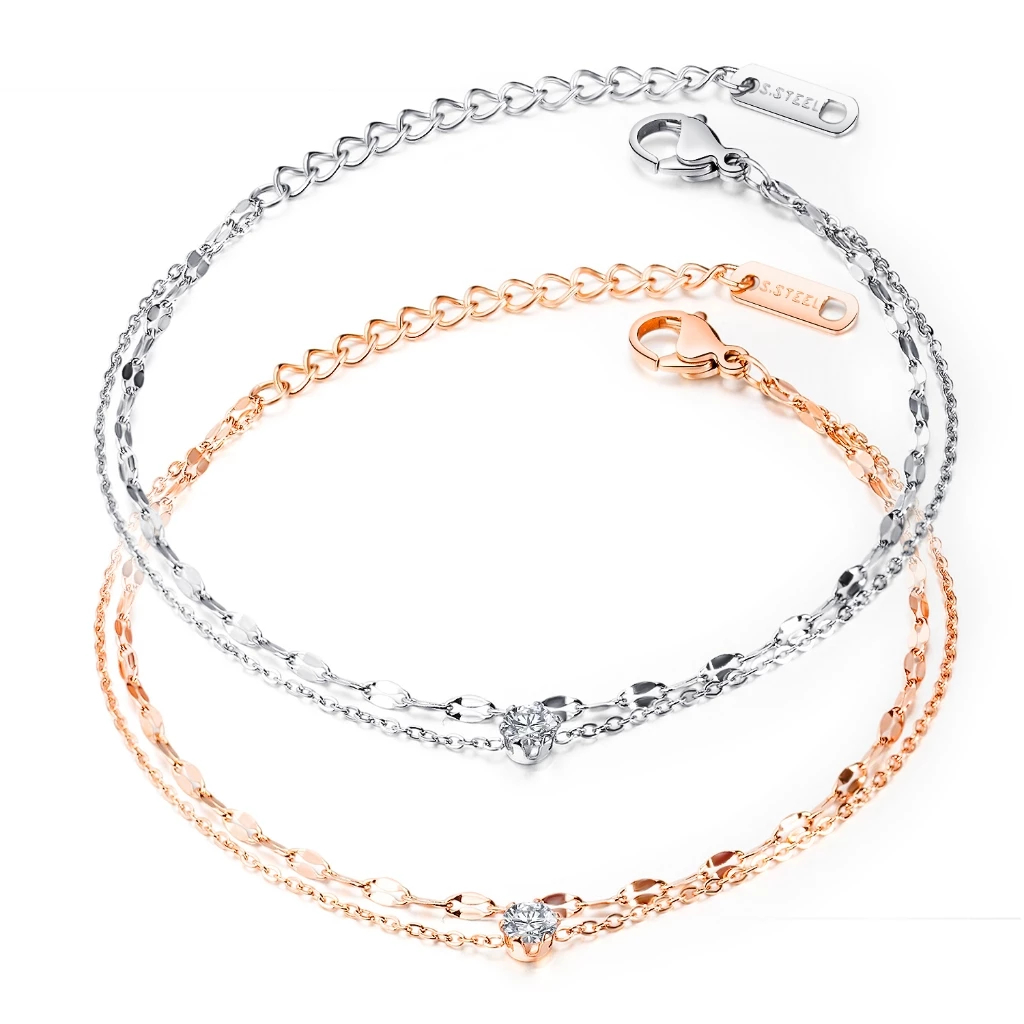 OLEVS Gelang Wanita Zirkonia Kubik Anti Karat  Fashion Bracelet For Women