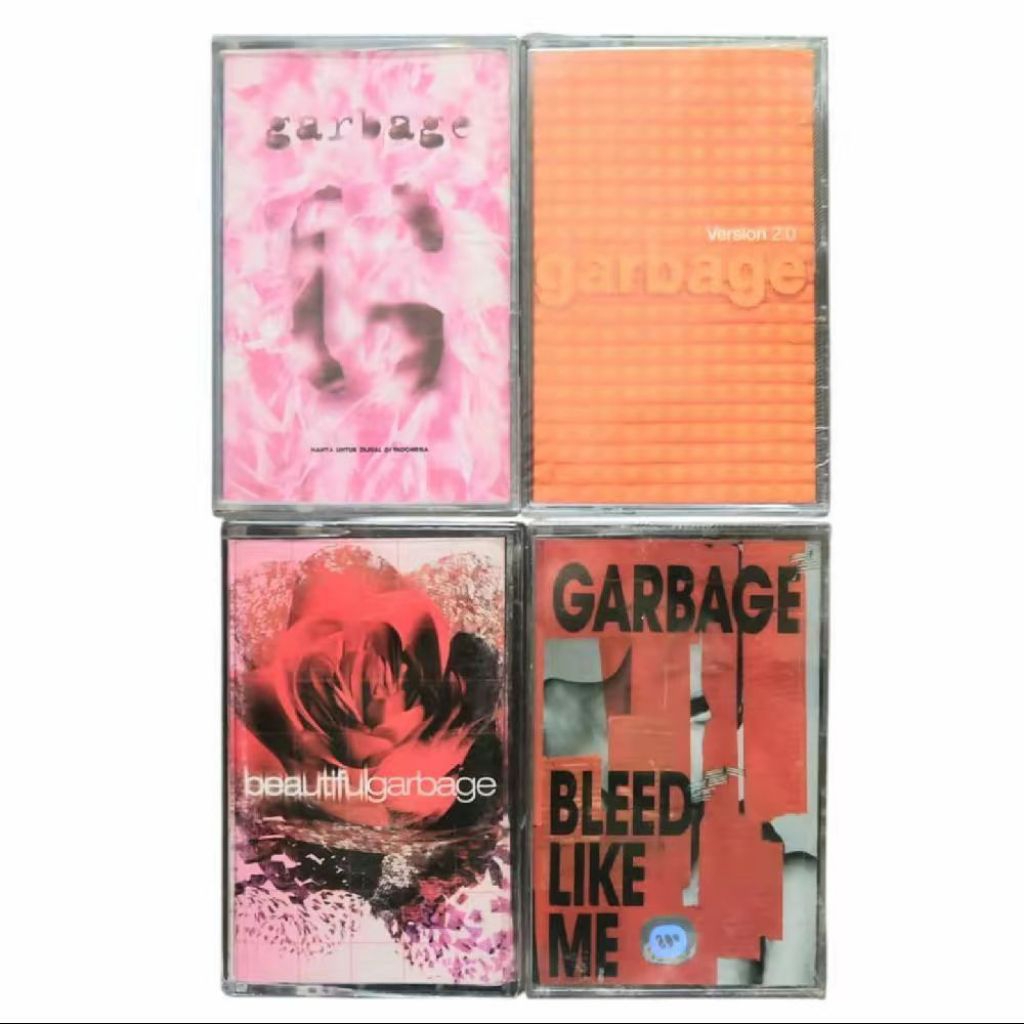 Kaset pita GARBAGE - version 2 0 - self titled - bleed like me - beautiful garbage