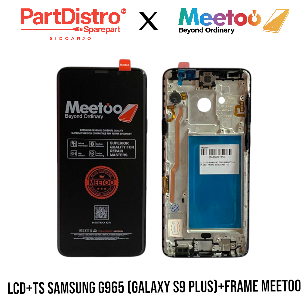 LCD TOUCHSCREEN SAMSUNG G965 (GALAXY S9 PLUS)+FRAME BLACK - MEETOO