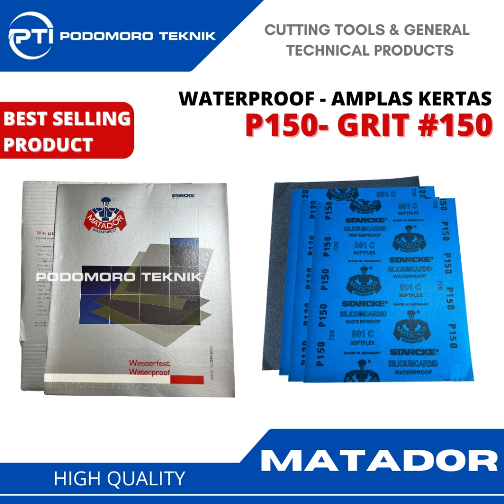 Amplas MATADOR 991A P150 / Grit #150 Amplas Kertas Matador Germany