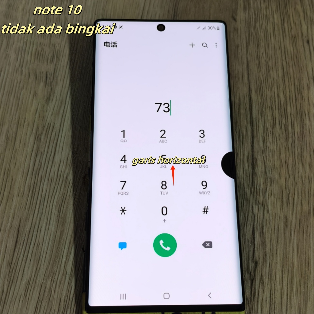 note10 AMOLED Asli yang Rusak untuk Samsung Galaxy Note 10 N970 LCD dengan Bingkai Tampilan Rakitan 