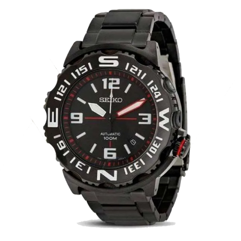 JAM TANGAN Seiko SRP447K1 Black Automatic 100m
