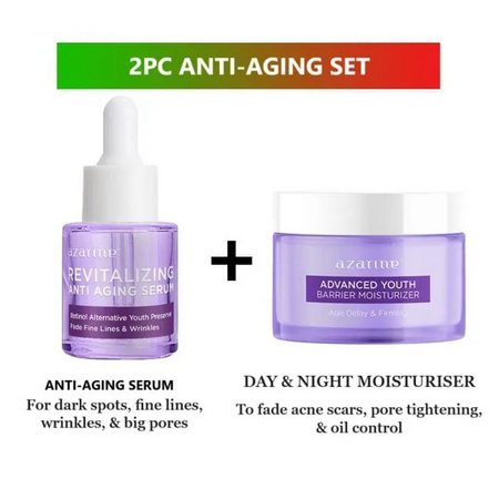 PROMO ISI 2 PCS Azarine Paket Anti Aging Penuaan Dini Garis Halus Flek Hitam With BACKUCHIOL PEPTIDE