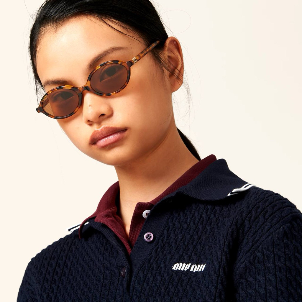 MIU MIU MIUMIU Regard Oval Sunglasses
