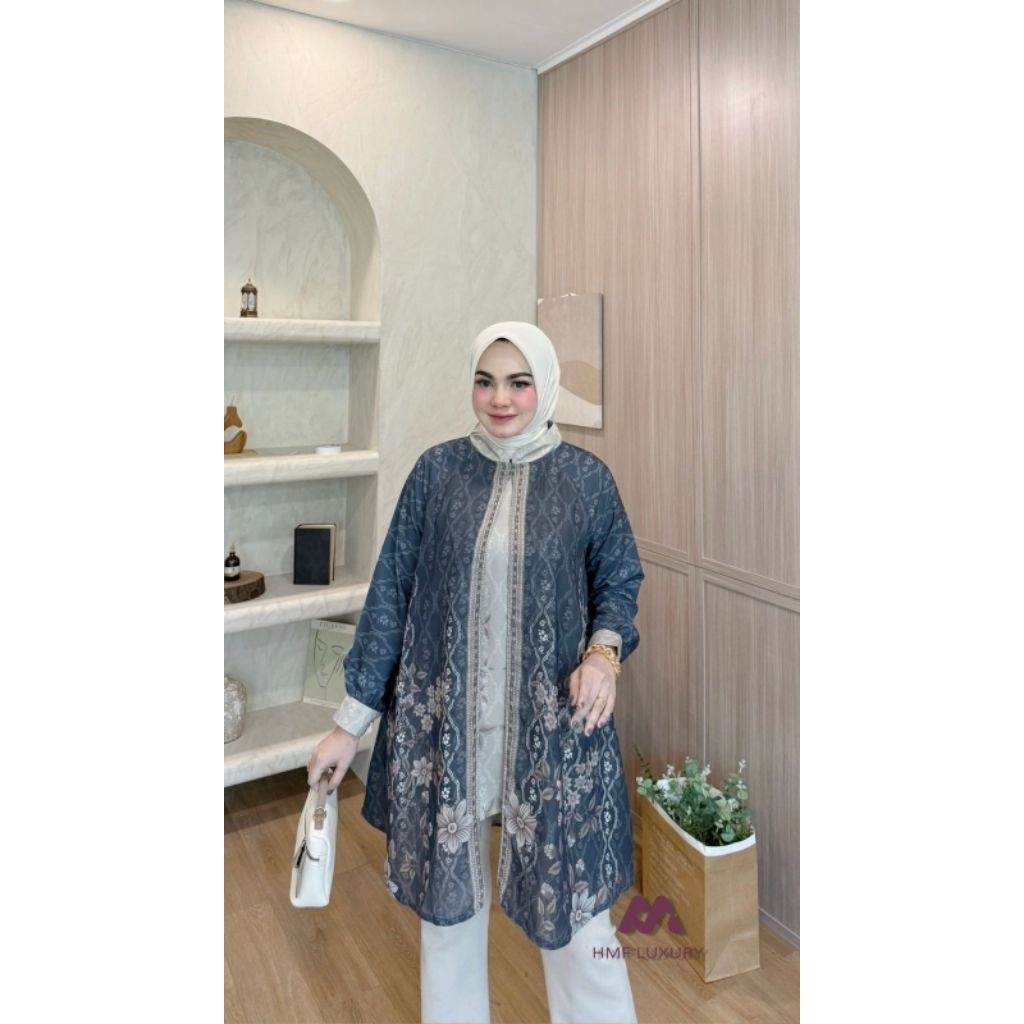 anggun tunic by hmf luxury/tunik kekinian