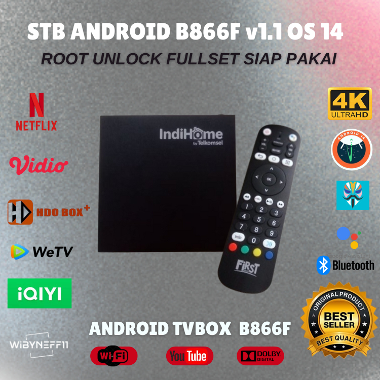 STB Android ZTE B866F  V1.1 OS 14 FULLSET SIAP PAKAI Tvbox android