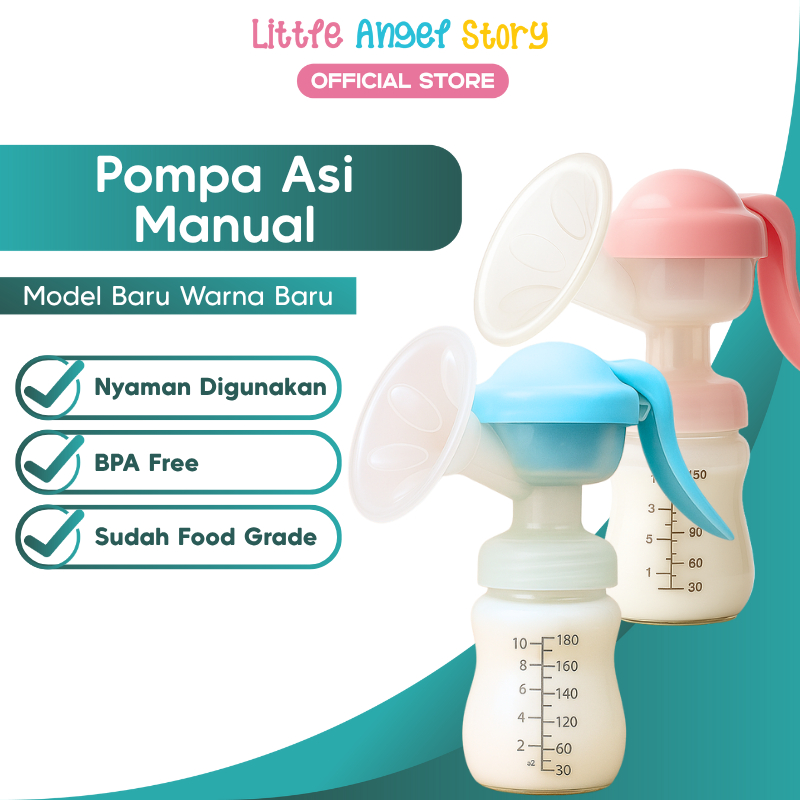 LITTLE ANGEL Pompa Asi Manual Breast Pump Botol Dot Susu Bayi Bpa Free Murah Impor Cod