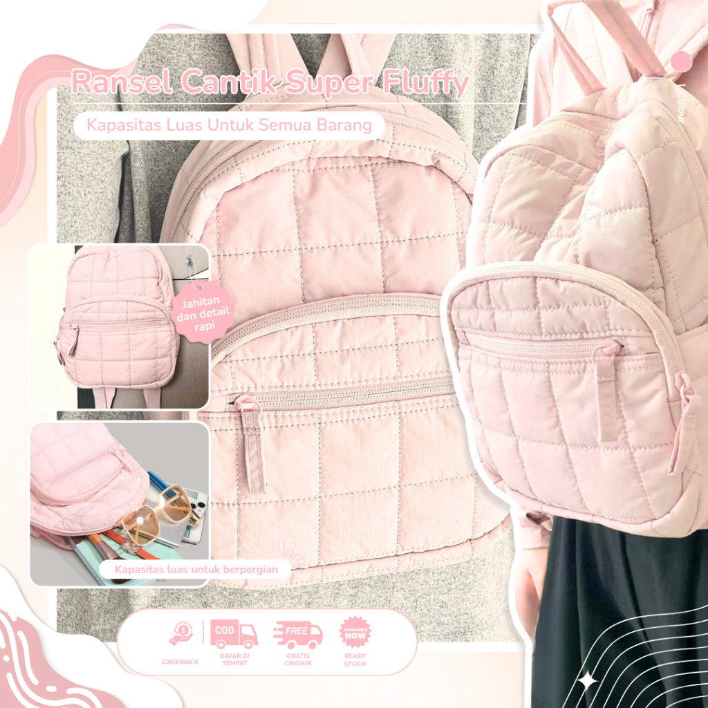 Backpack Wanita Tas Mini Ransel Korea Aesthetic Cewek Kekinian Ransel Kecil Y2K Viral TikTok Warna P