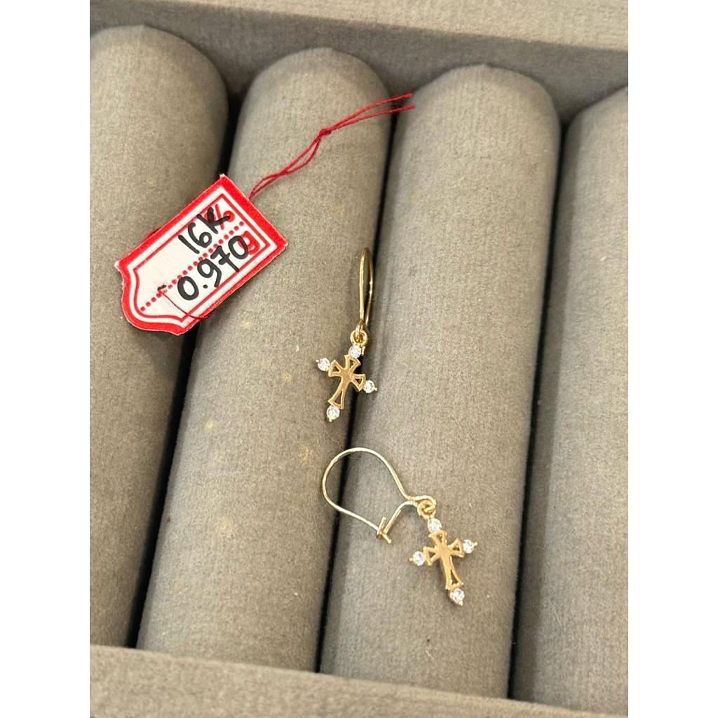 Anting model salib gondel AD 4 emas 16k 700 70%