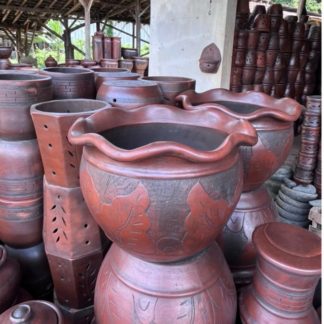 Pot D45cm T30cm Pot Besar Tanaman Pot Jumbo Pot Gerabah Tanah Liat