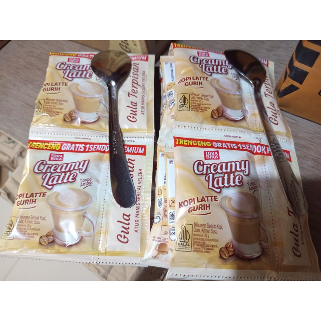 torabika creamy latte 1 renceng gratis sendok cantik