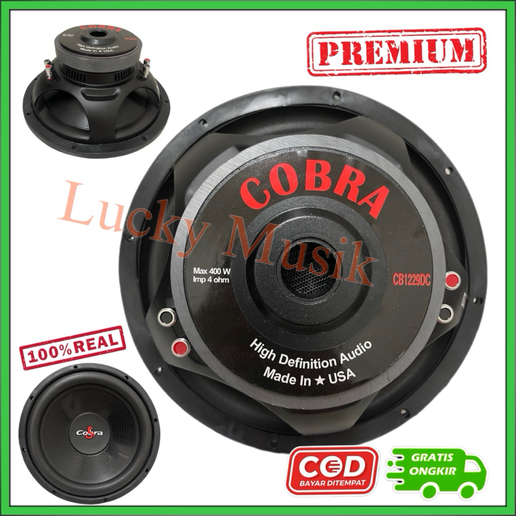 Subwoofer 12 Inch Cobra CB1229 Magnet Besar speaker 400 watt 4 ohm