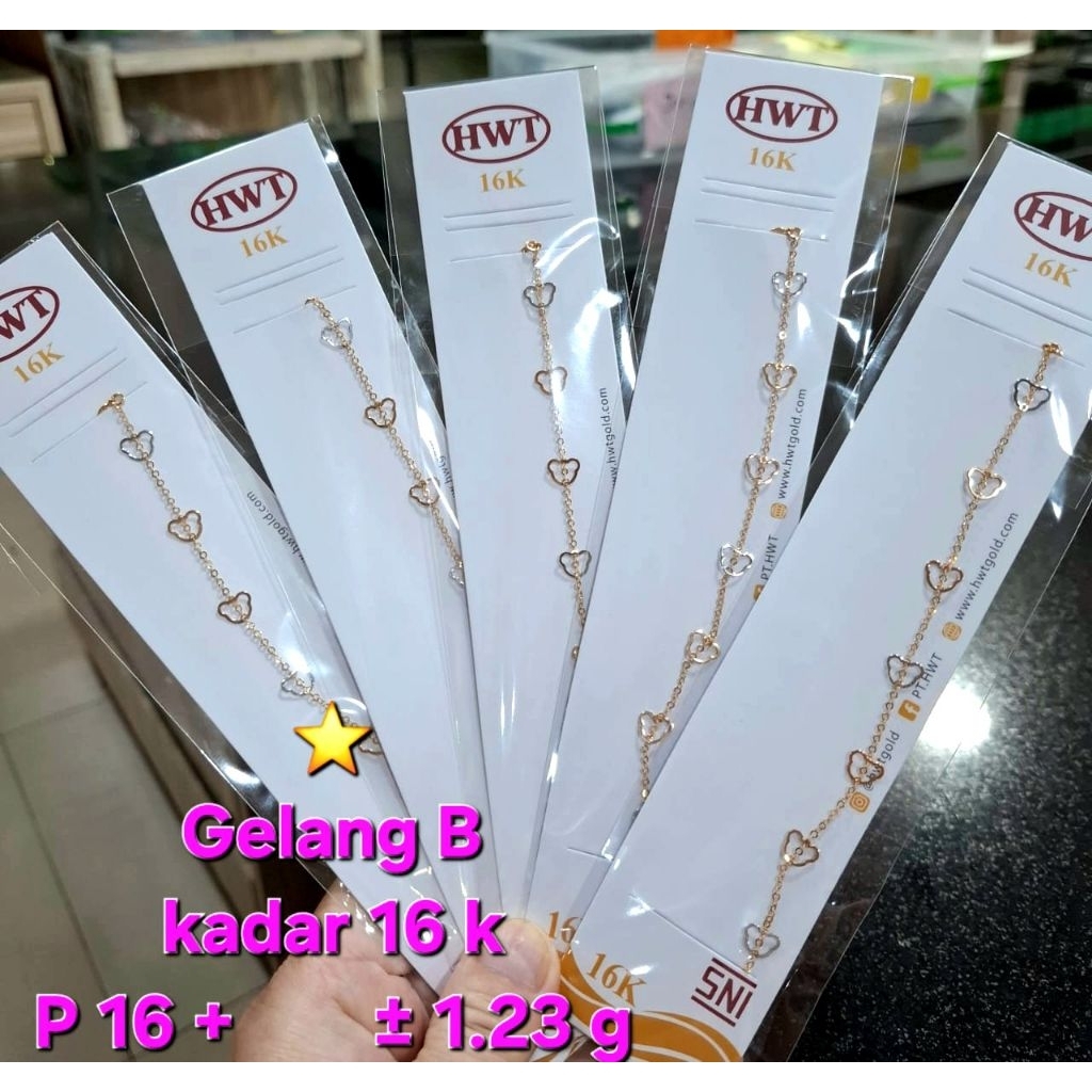 GELANG RANTAI Emas Asli 16k 700 emas tua 1,5 gram