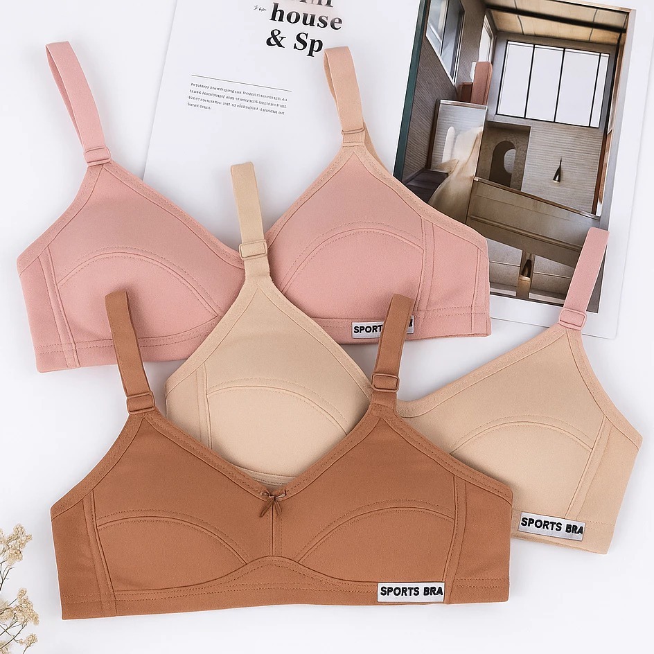 BH Bra Sport Wanita Perempuan Dewasa Remaja Tanpa Kawat dan Busa Tipis Ukuran 34 36 38 40