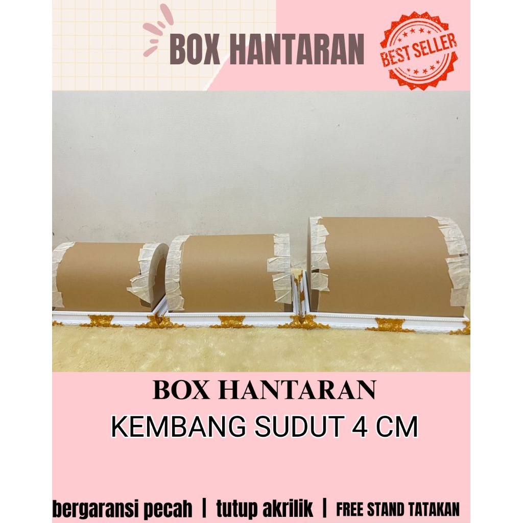 BOX HANTARAN KEMBANG SUDUT 4 CM | BOX HANTARAN PERNIKAHAN | TERLARIS SET 20