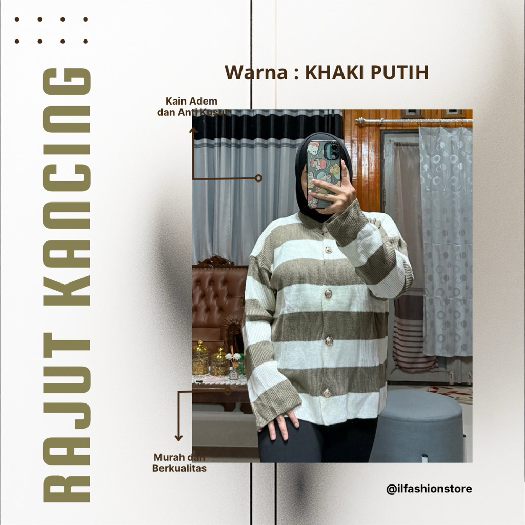 Rajut wanita Kancing