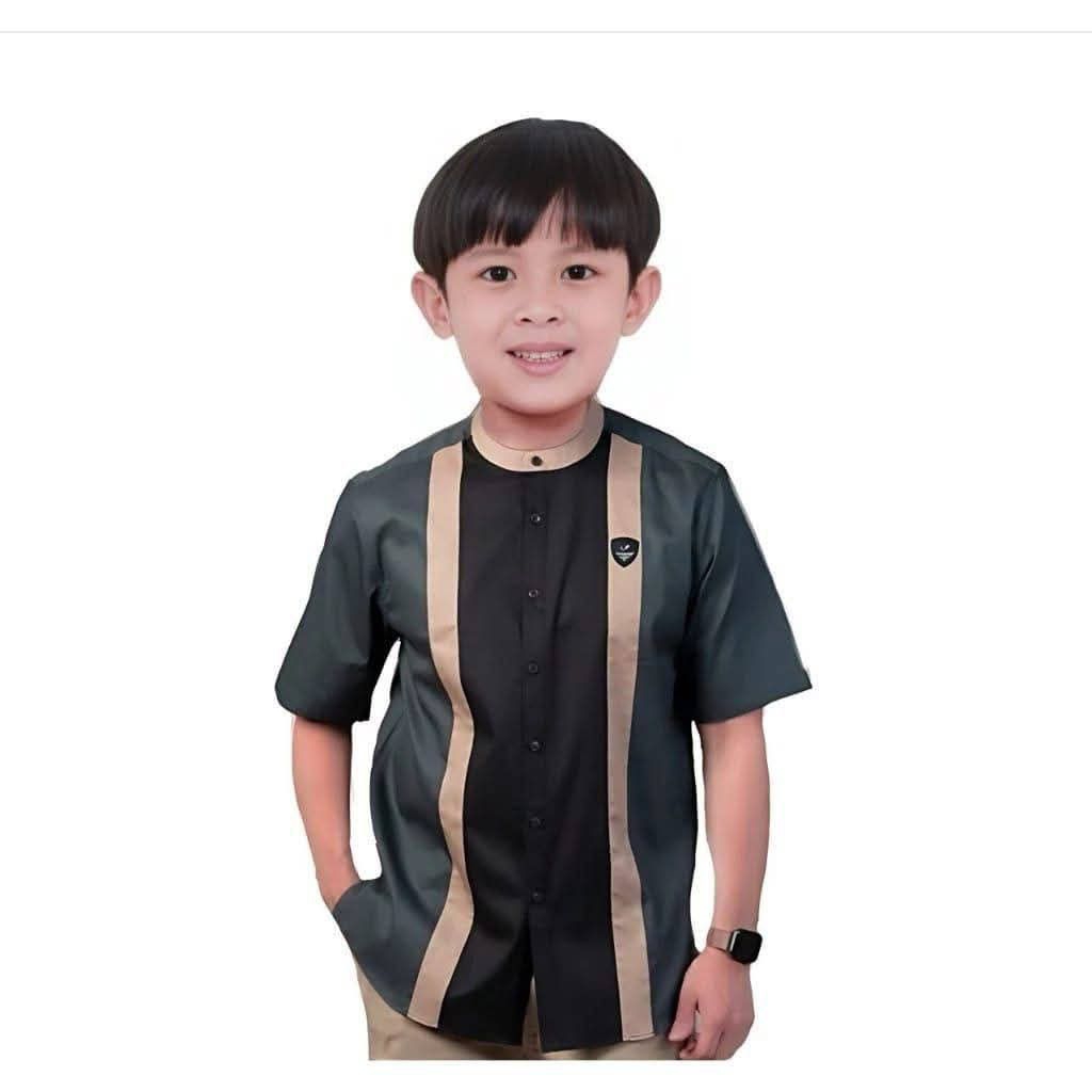 Baju Koko Anak Lengan Pendek Katun Premium Paket Bundling Bali 1 Dapat 3