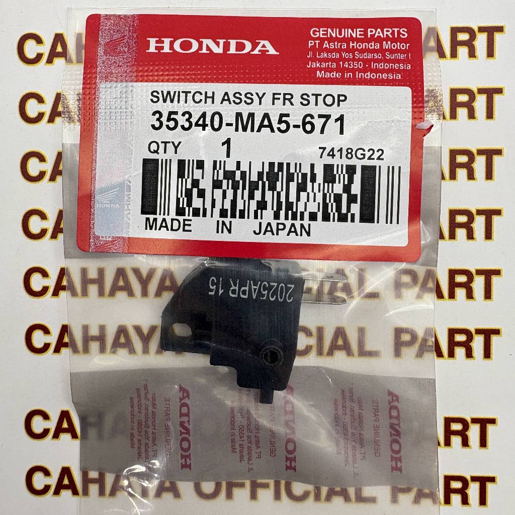 35340-MA5-671 Sw,Assy FR.Stop – Genio, Kharisma Revo Supra X 125 Vario 110  |  | ORIGINAL HONDA