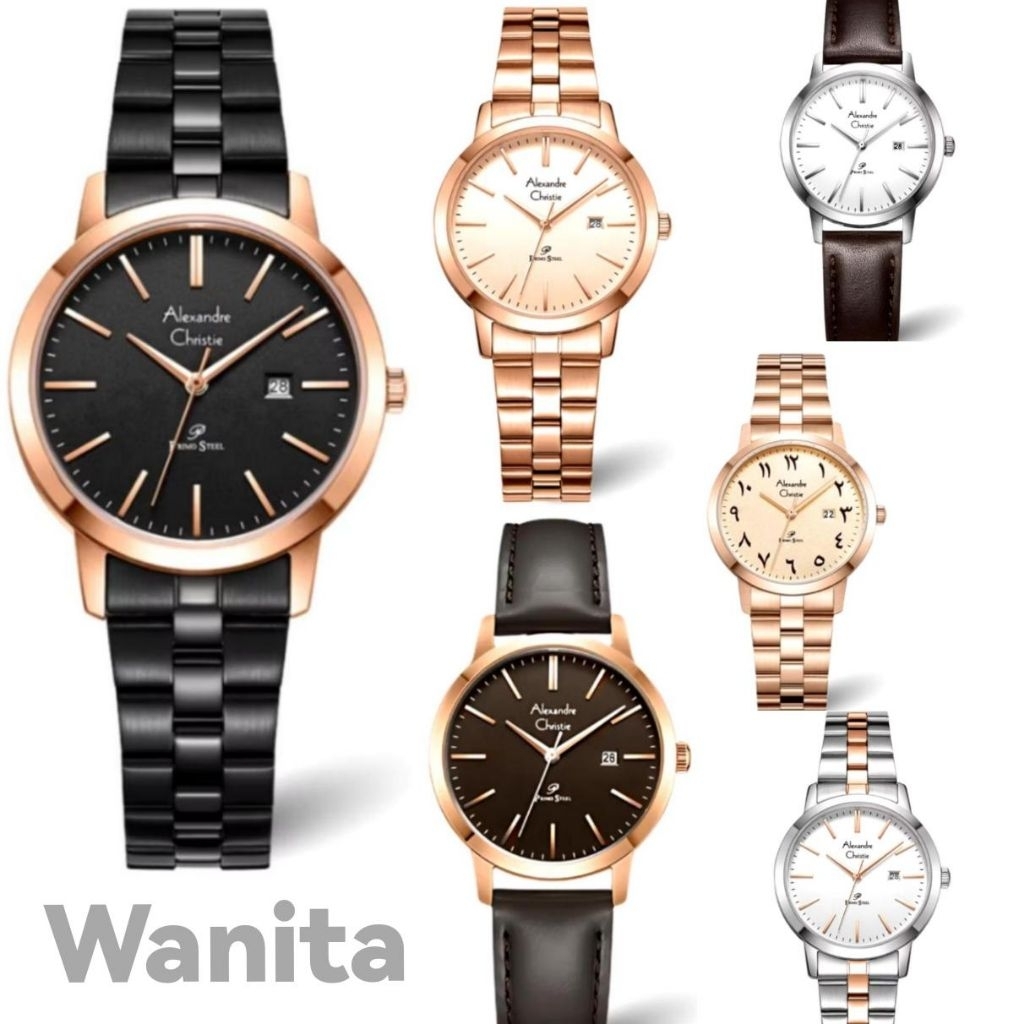 AC1007 JAM TANGAN WANITA RANTAI & KULIT ALEXANDRE CHRISTIE AC 1008 ORIGINAL AC PRIMO 1007 1008 1011 