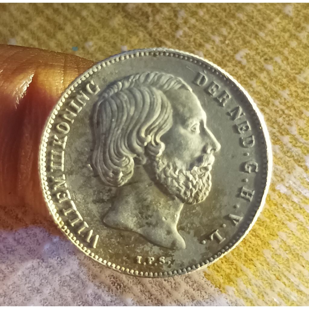 koin perak 1/2 g willem3 1863rare