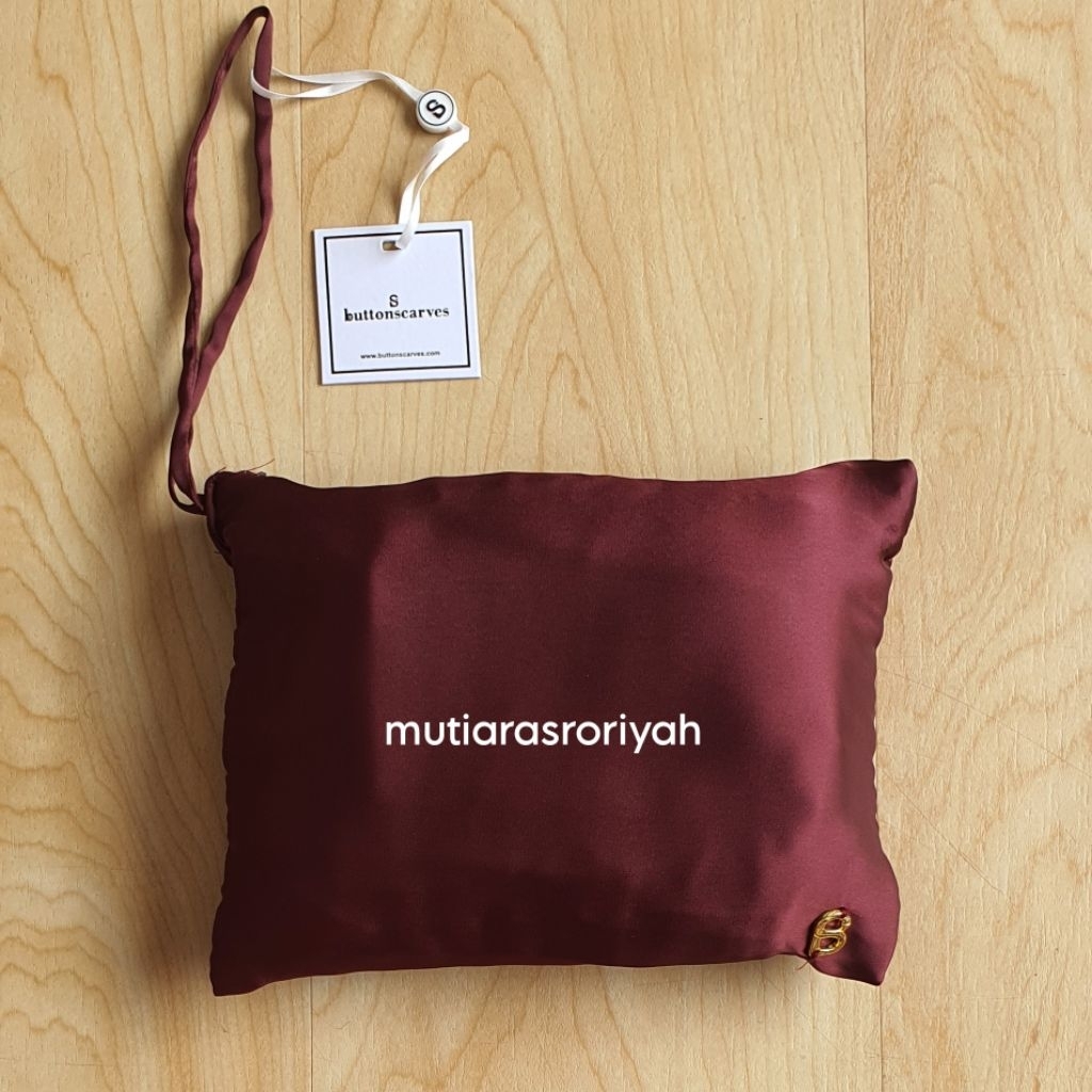 READY STOCK Buttonscarves Mukena Set Polos Maroon Sale Prayer Robe Set Plain Warehouse Sale BS