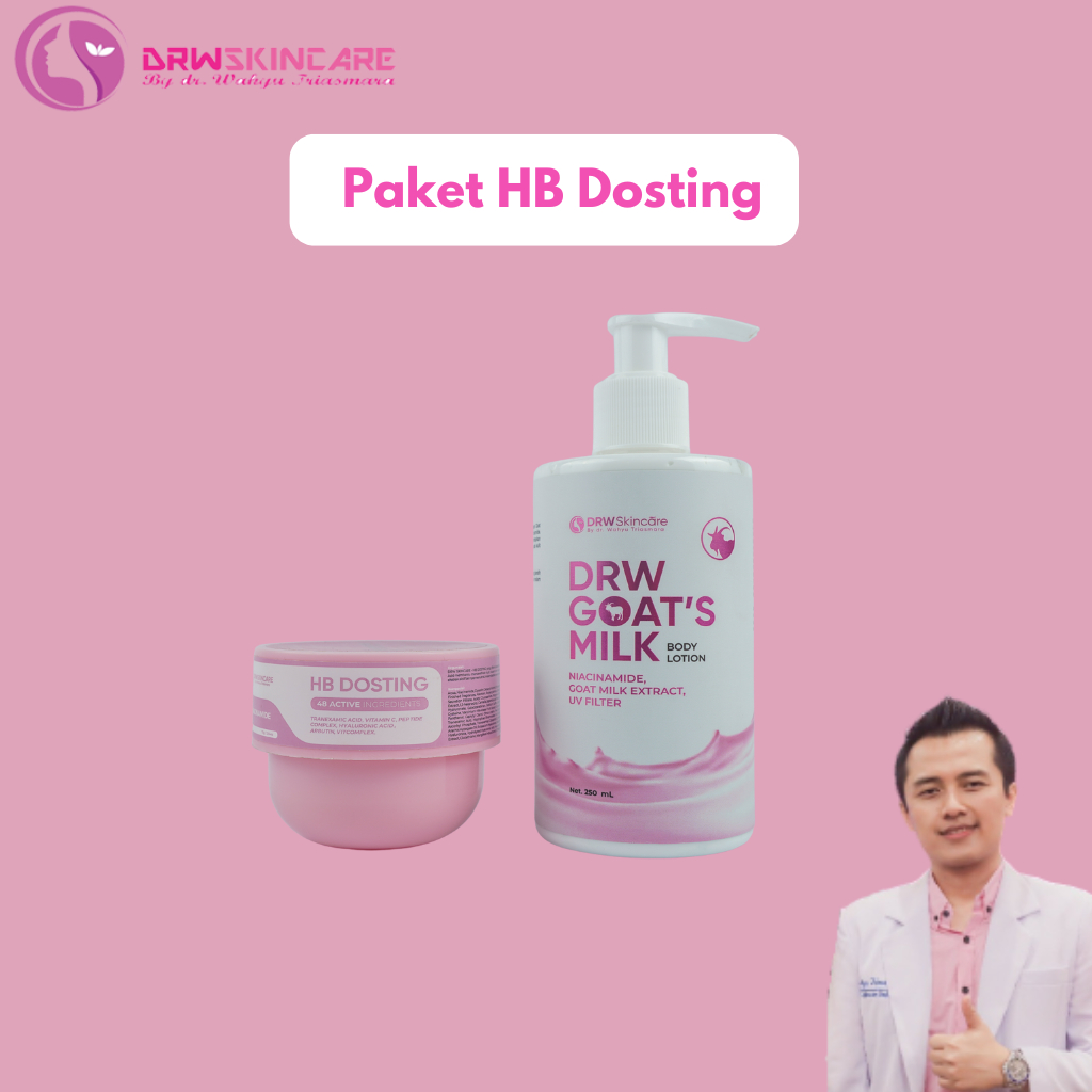Drw skincare paket lotion dan HB Dosting. Ampuh cerahkan kulit tangan dan kaki secara merata.BPOM.