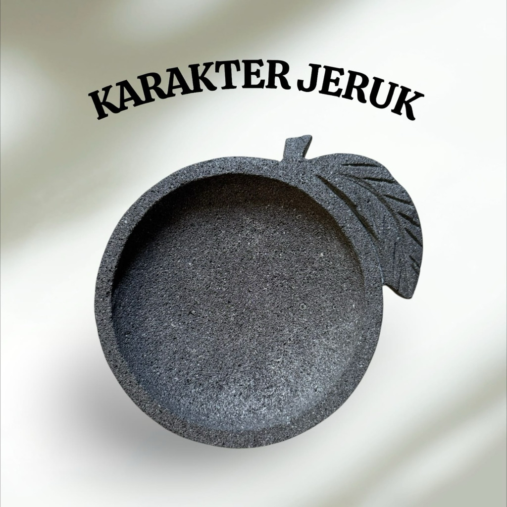 Cobek Batu Asli Karakter