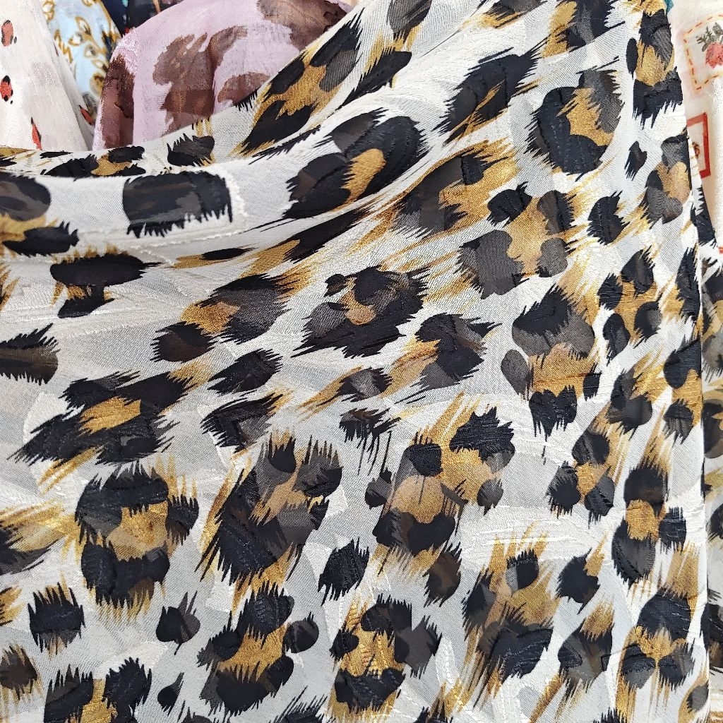 KAIN SIFON URAGIRI PREMIUM MOTIF MACAN - KAIN SIFON RUBIAH MOTIF LEOPARD - KAIN SIFON EMBOS MOTIF MA