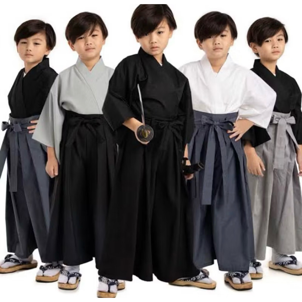 yukata hakama kimono anak pria wanita jepang versi celana