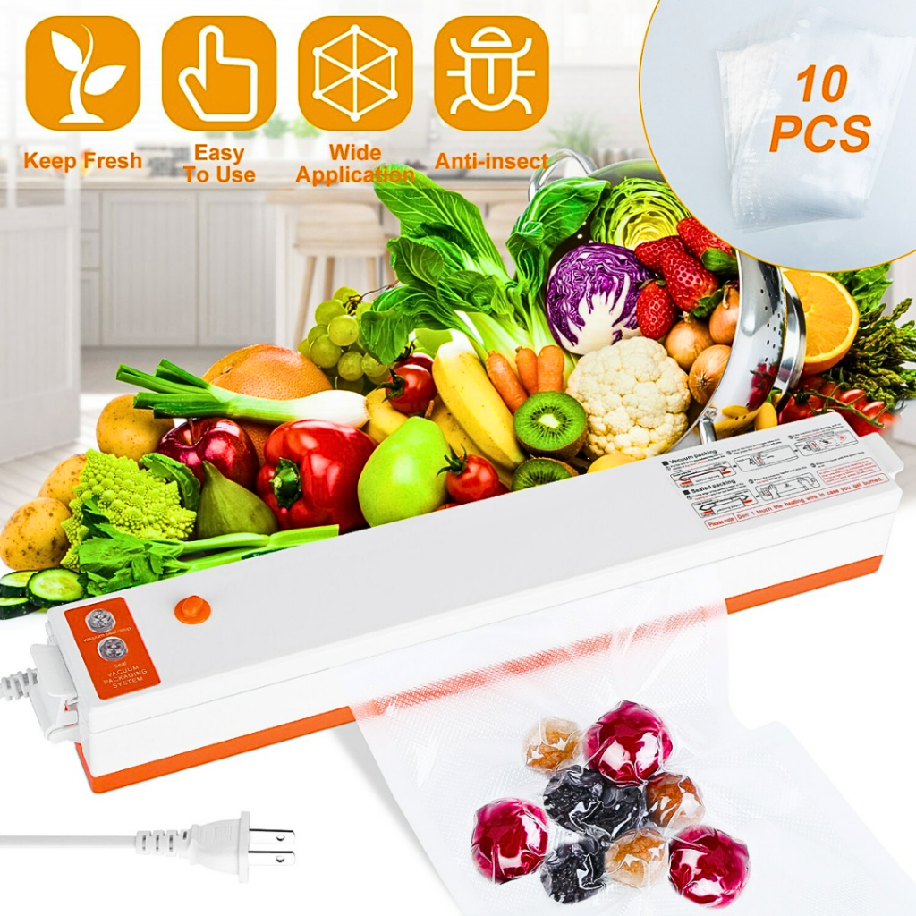 PUSAT Taffware Vacuum Sealer Alat Vakum Makanan instan frozen food basah Packaging + Plastik HF-001