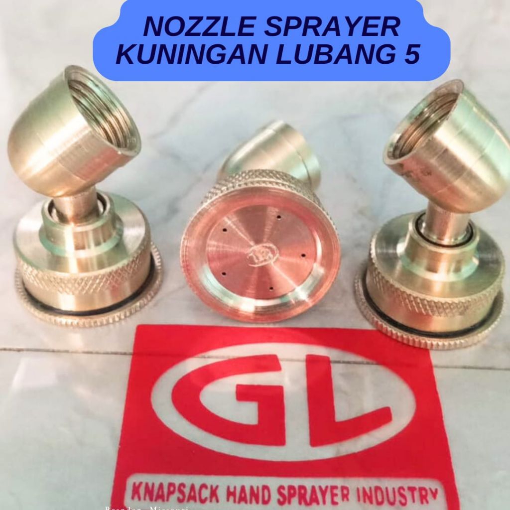 NOZZLE SPRAYER TANGKI ELEKTRIK LUBANG 5 KUNINGAN BENGKOK