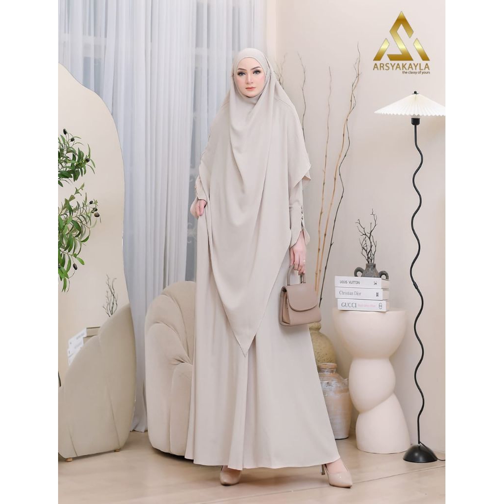 Gamis Syari Terbaru Madinah Set Hijab Fk By Arsyakayla / Gamis Syari Cantik / Gamis Syari Mewah
