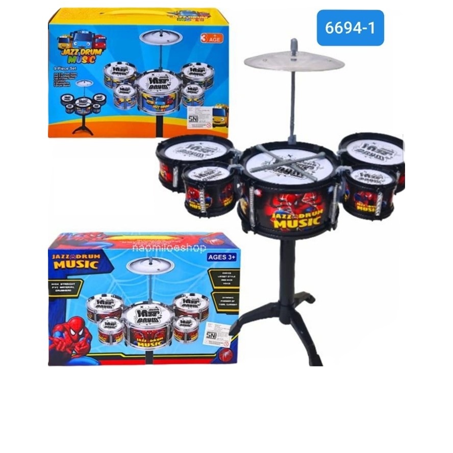 mainan anak anak set mainan musik drum jazz 6694-1 mainan musik edukasi mainan anak musik drum