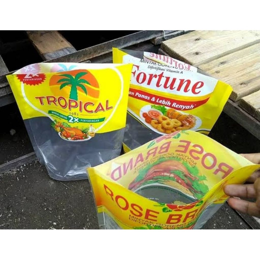plastik bekas minyak goreng kemasan 1 liter dan 2 liter