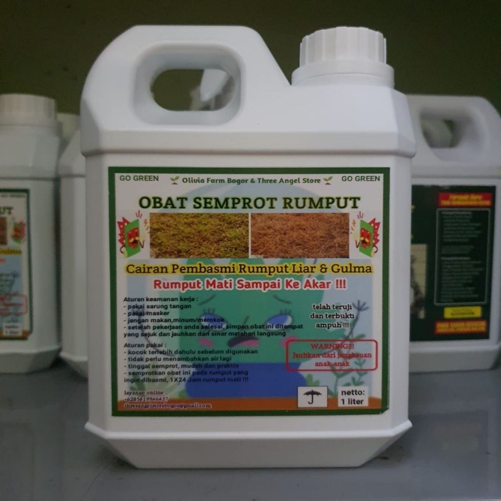 Pembasmi Rumput Liar 1 Liter Kemasan Jerigen Mati Sampai Ke Akar Pembunuh Rumput Liar Ilalang Dll