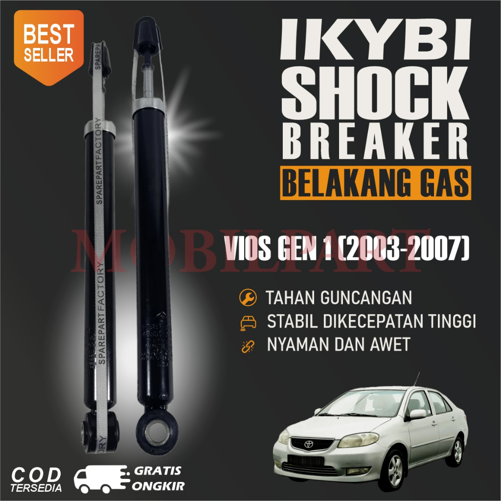Shockbreaker Belakang Gas IKYBI - Vios Gen 1 (2003-2007)