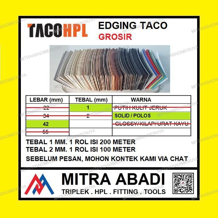 GROSIR Edging TACO HPL 42/1 mm Putih Kulit Jeruk
