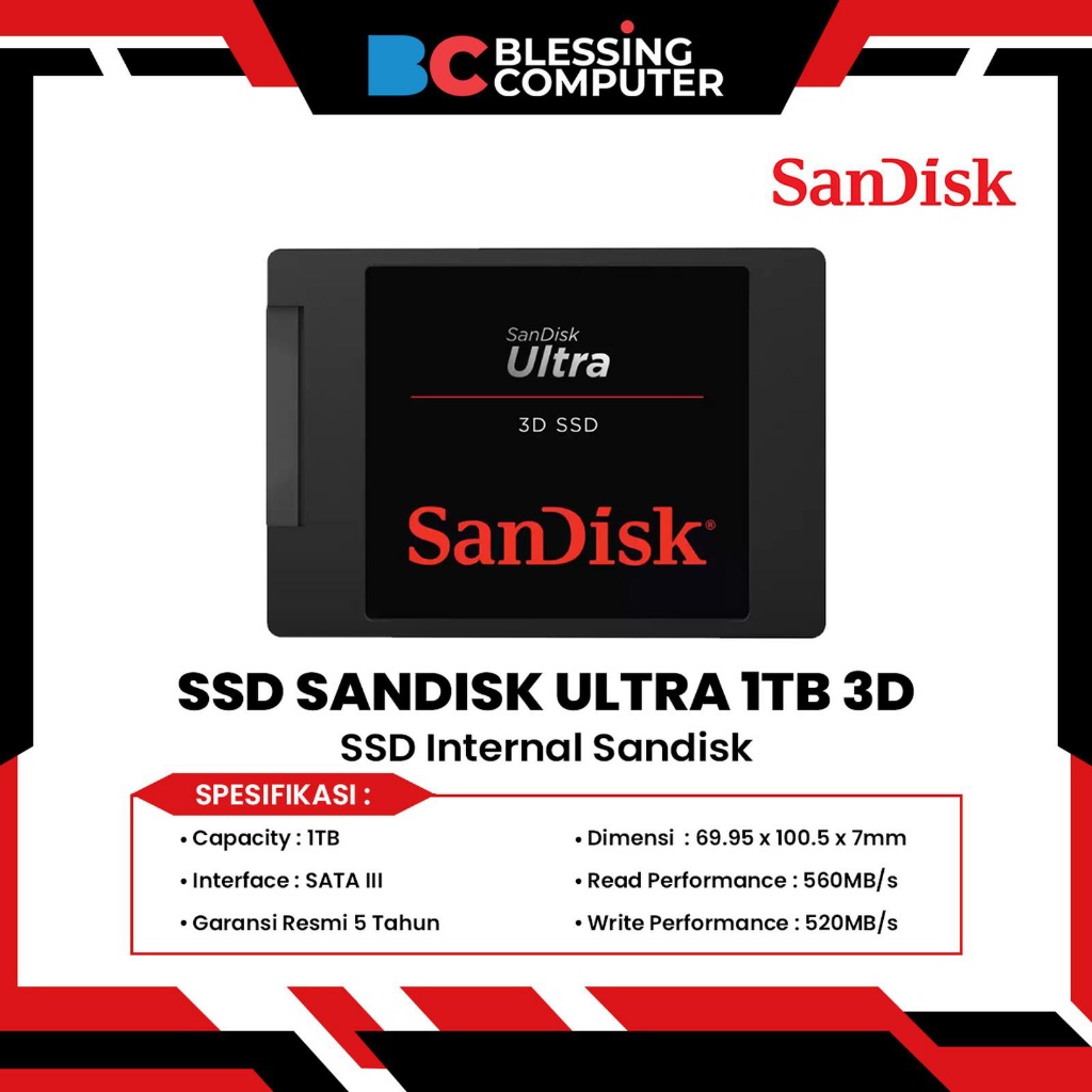 SSD SANDISK ULTRA 1TB 3D SDSSDH3-1T00-G26